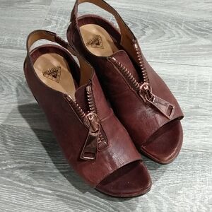 John Fluevog Brown Leather with Zipper